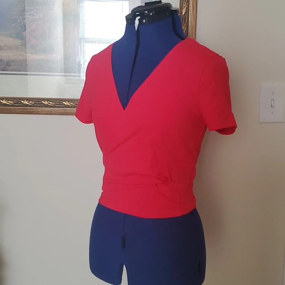 Gorgeous red wrap top from Victoria's secret pink collection - Picture 8 of 9